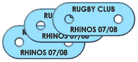 Membership shoe tags for sports clubs and groups